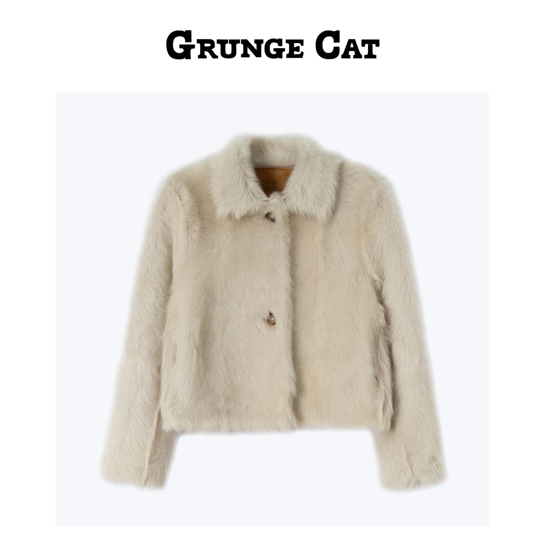 Grunge Cat女士秋冬香榭丽小胎羊外套夹克