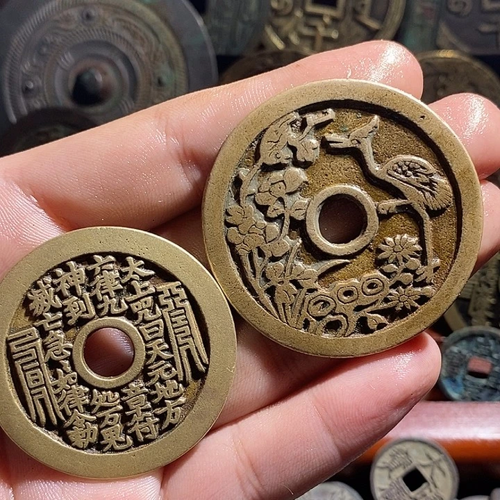 开***ᡠ铜现代花钱工艺品工艺品