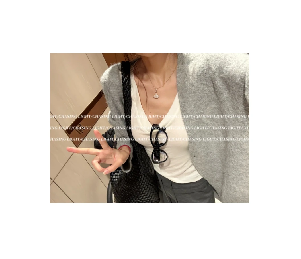 【CHASINGLIGHT】济州岛欧尼外套 韩系欧尼开衫外套 简约M1081/69号