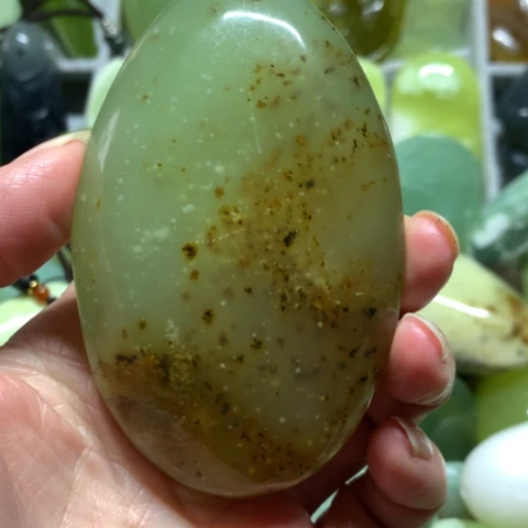 蛇纹石玉未镶嵌手把件