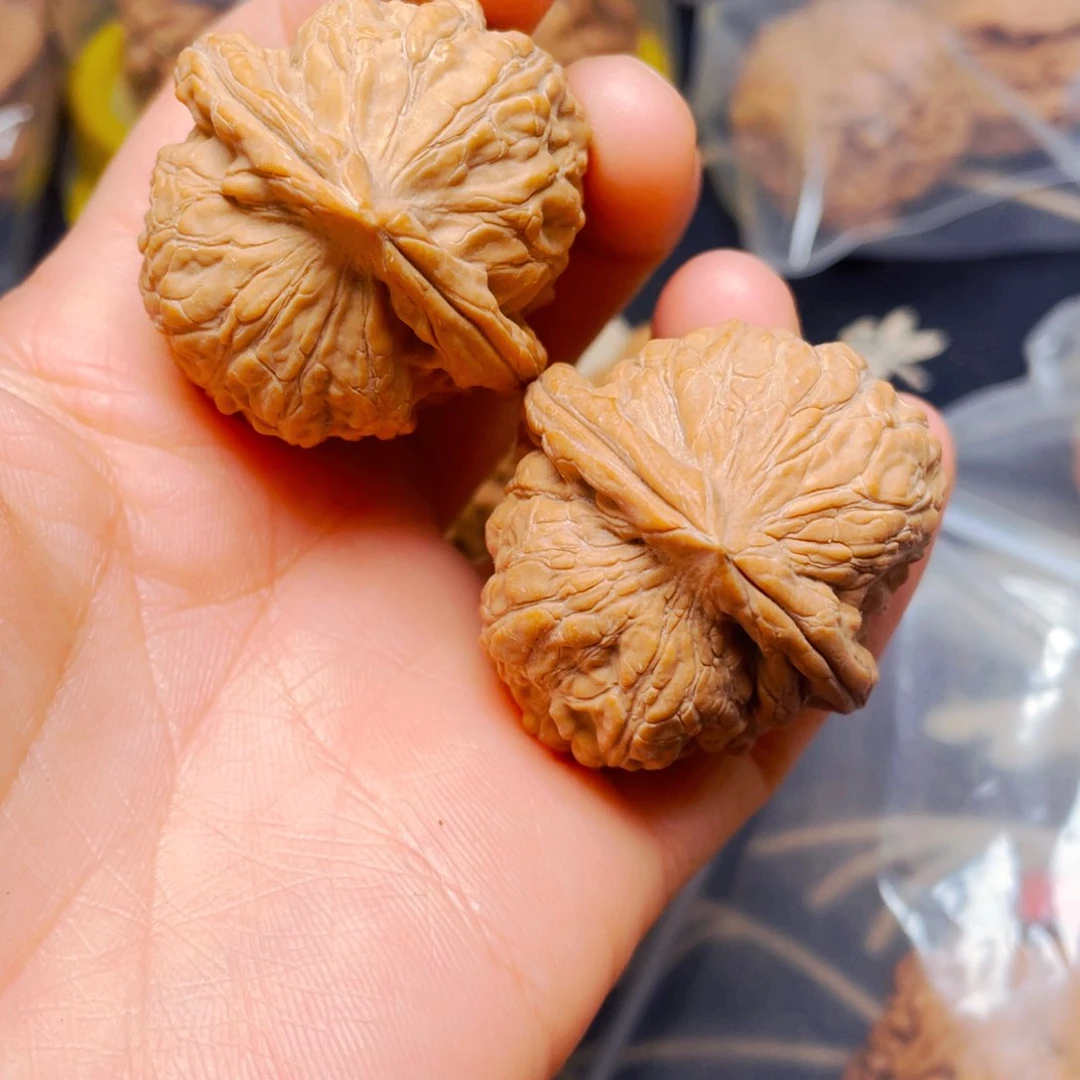 吊坠文玩核桃赤龙一对