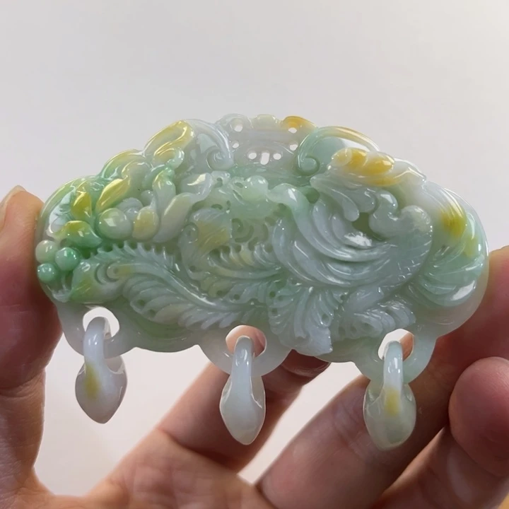 翡翠吊坠(赠链)未镶嵌代编织