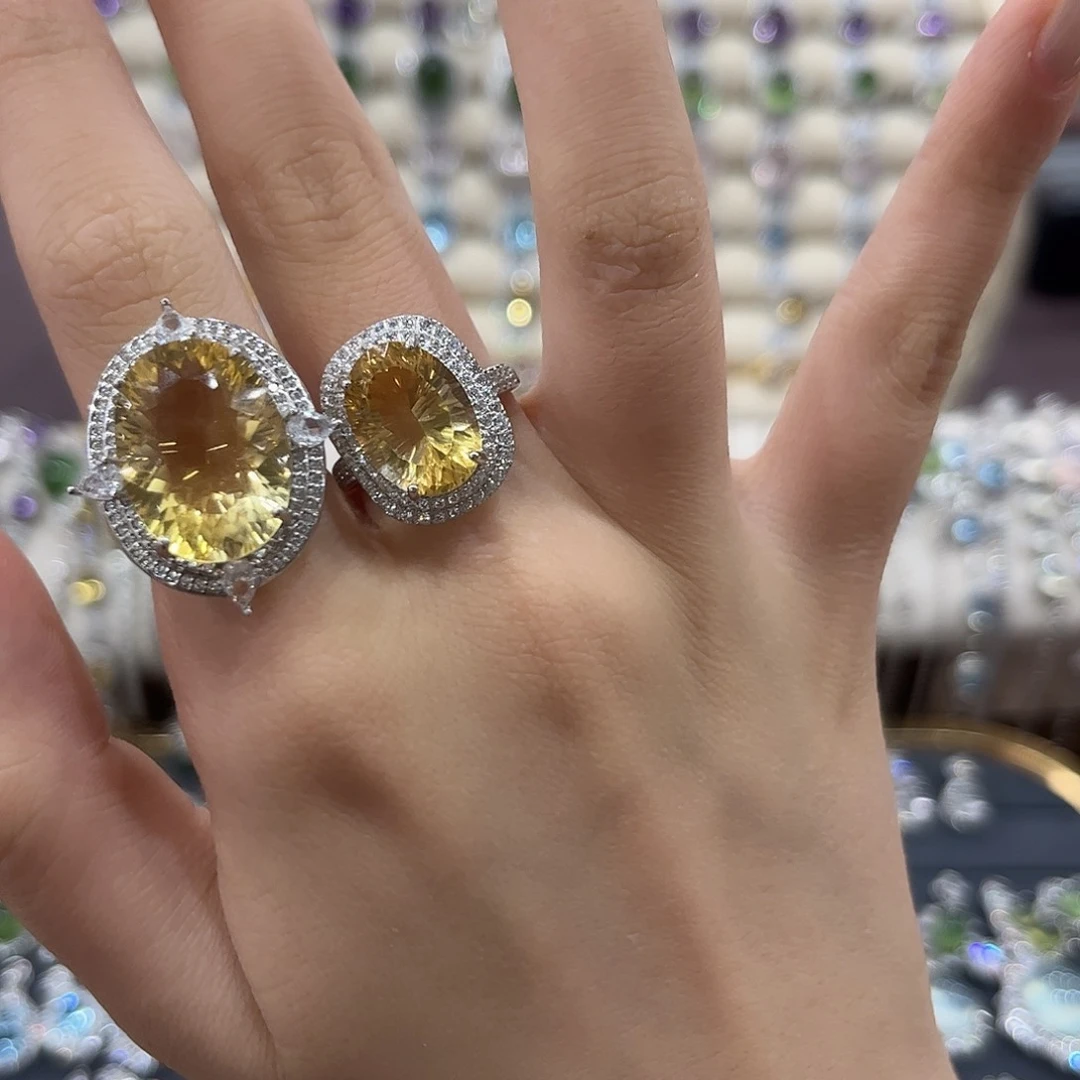 “***”黄晶手链银S925镶嵌