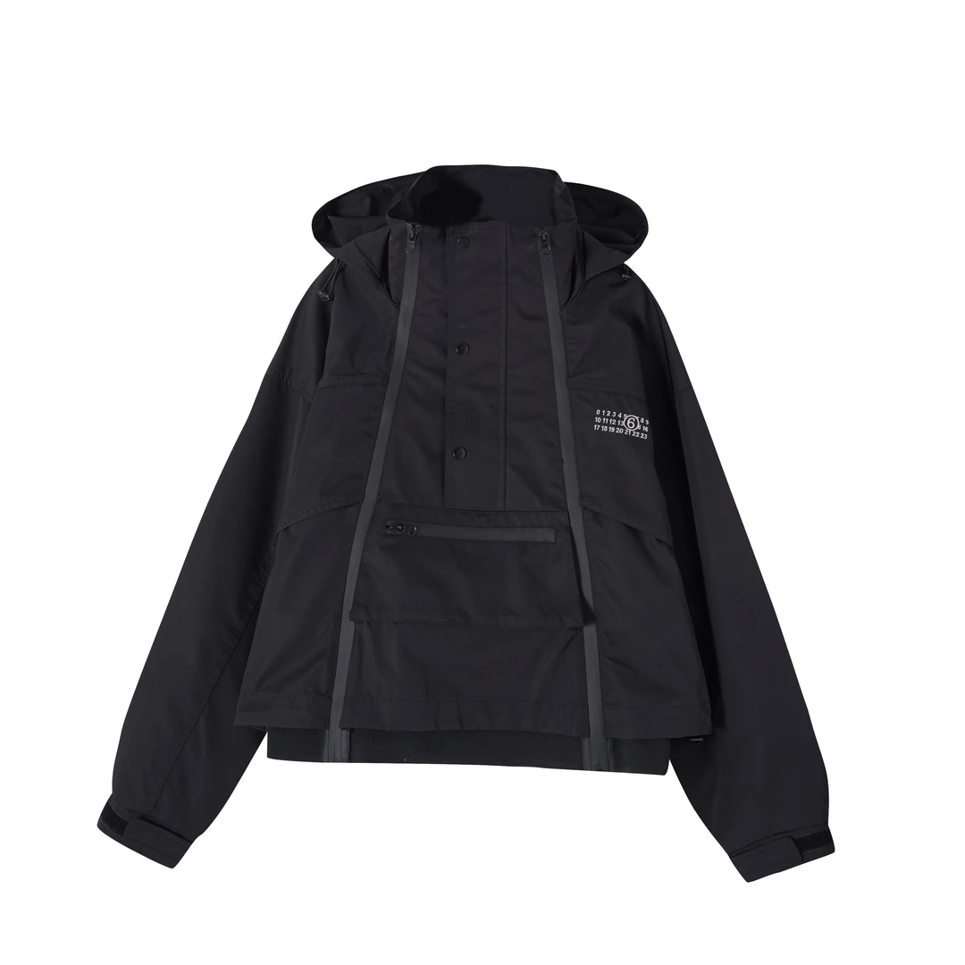 秋季时尚Y休闲短款防风户外连帽短外套3297