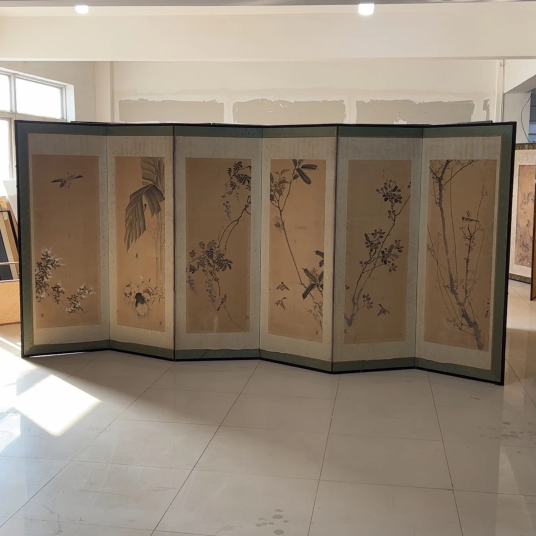 绘画屏风框画茶空间设计