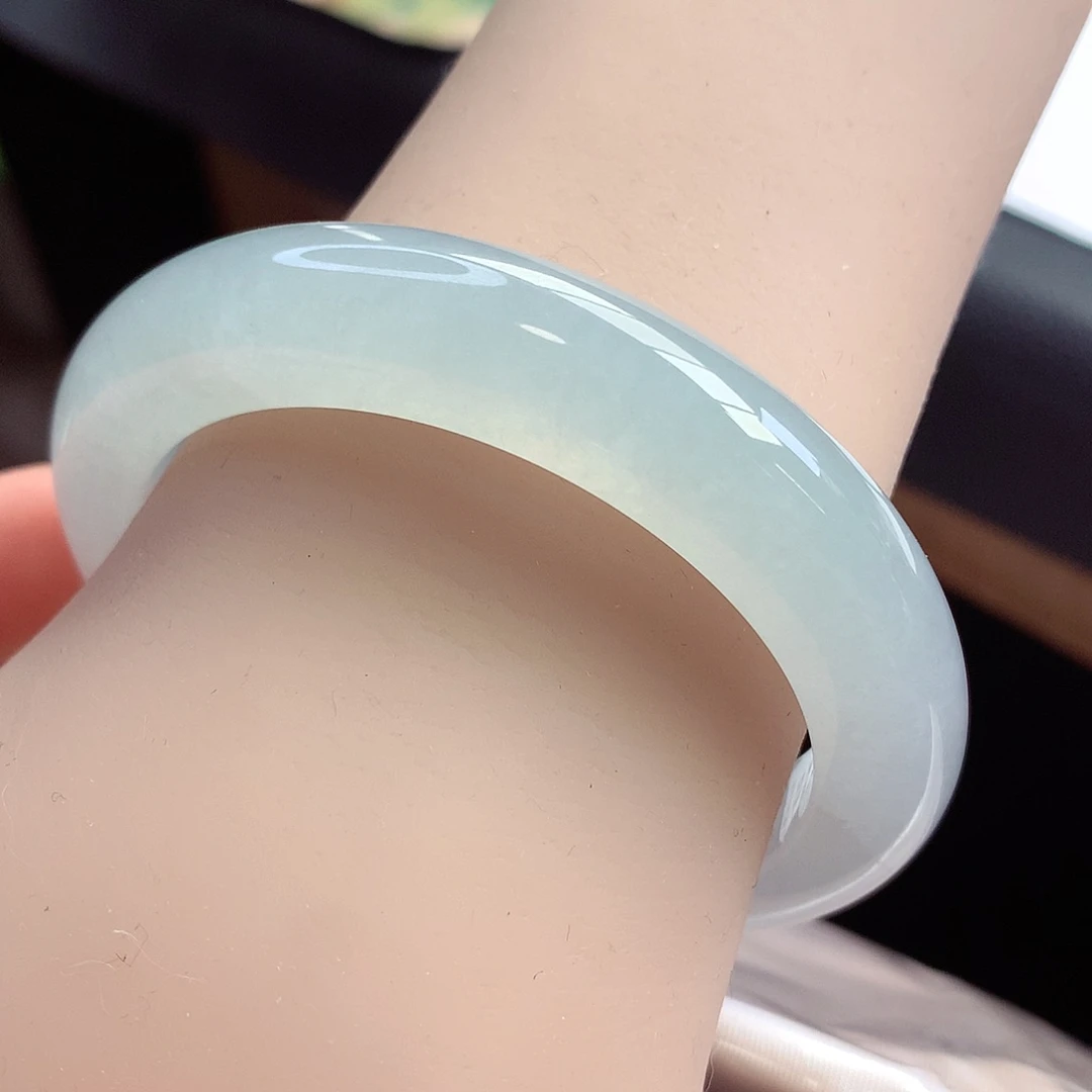 未镶嵌手镯翡翠5253冰冰透的大海玻璃水bli闪闪发光4号