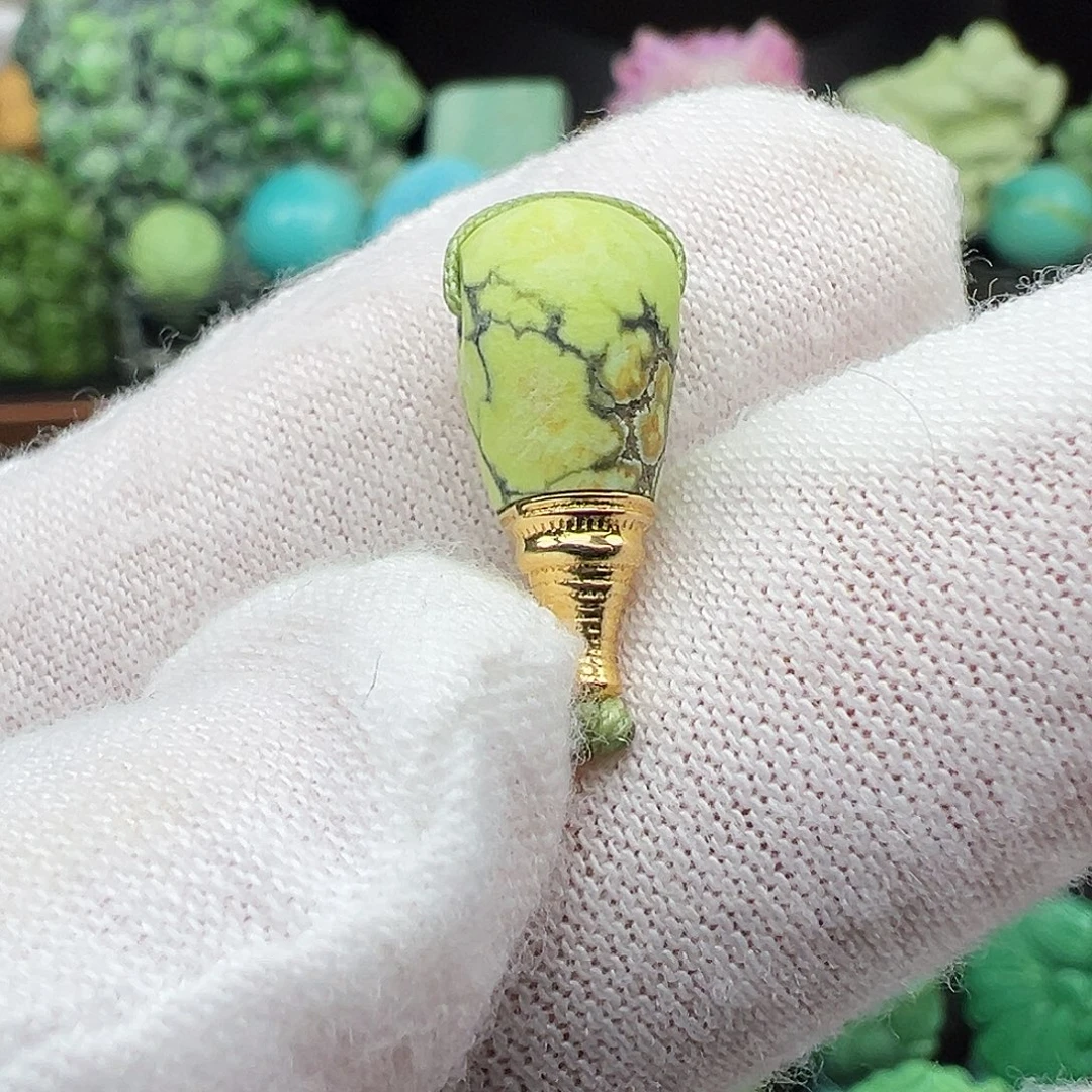 绿松石足铂镶嵌绿松石主播万丽