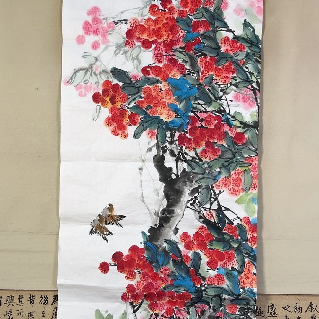 国画188 花鸟在此鸣叫时还要一