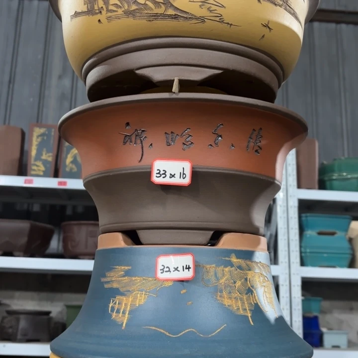 紫砂花盆100-4。
