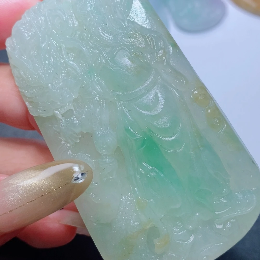 定制翡翠未镶嵌毛货翡翠挂件