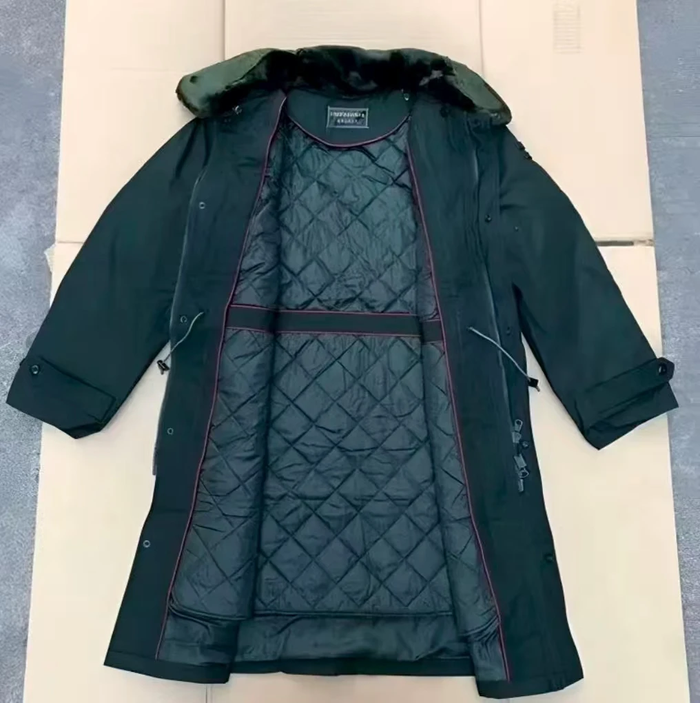 松枝绿寒区棉服大衣冬季防寒防寒保暖正品加厚保暖棉大衣长款棉袄