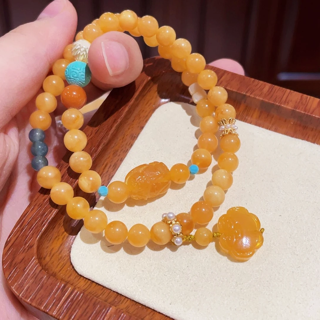 蜜蜡手链未镶嵌手串