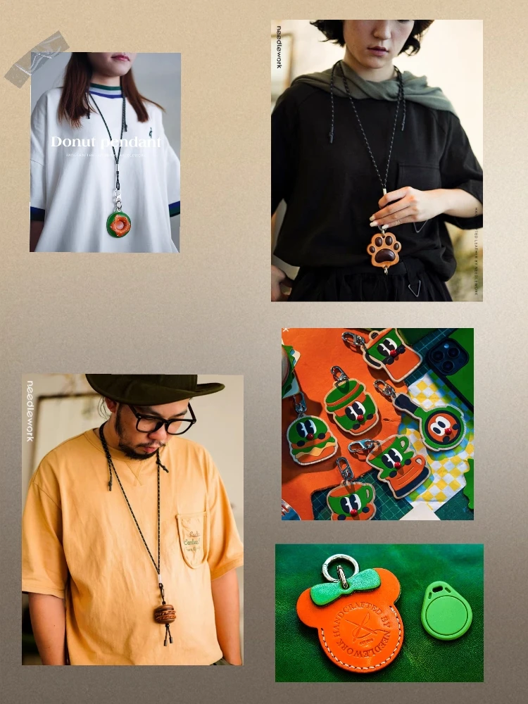 两针一线手工皮具挂件【孤品】，NO退NO换！！慎拍！