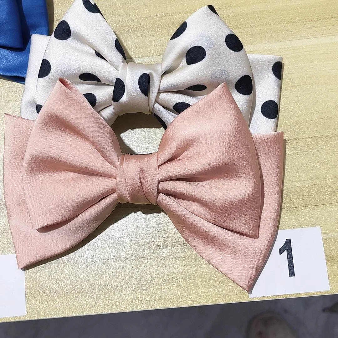 皮质铁合金蝴蝶结发夹