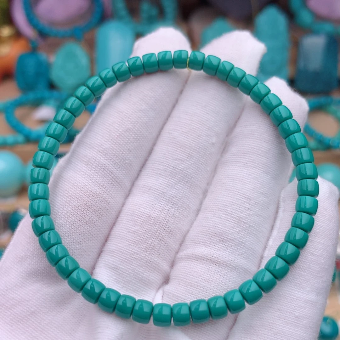 未镶嵌绿松石珠宝奇石4.7mm