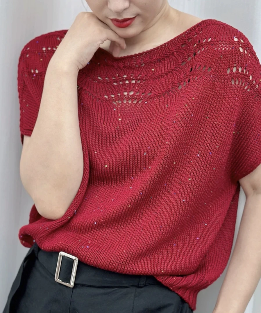 织盛夏之约桑蚕丝莱塞尔手工编织线柔软透气夏季短袖纯棉线