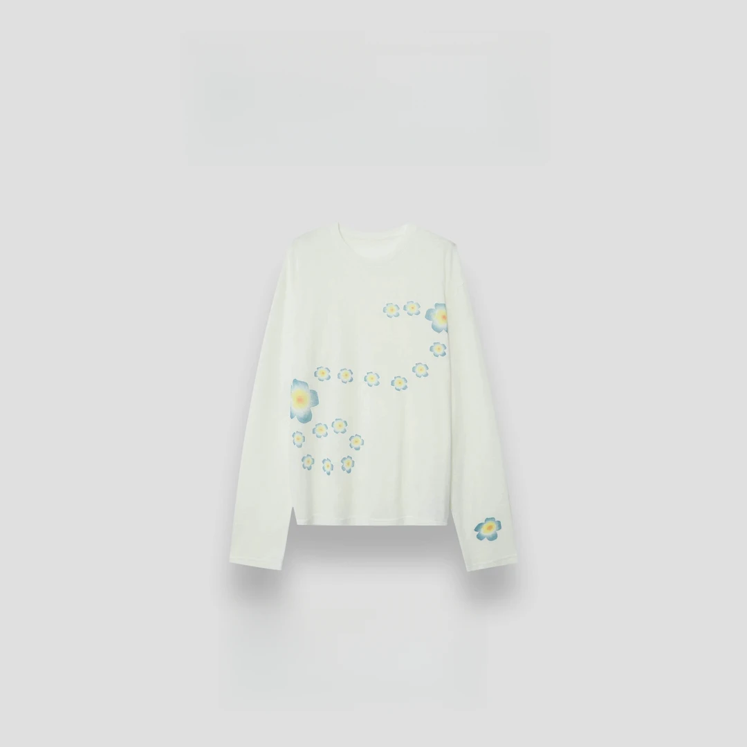 《向阳花长袖T》定制宽松高级百搭简约上衣打底女DG3-901