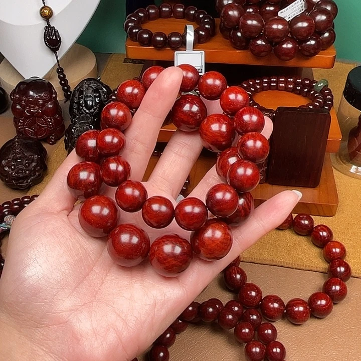 狮***座小叶紫檀手串/手链原汁原味2.0+1.5龙鳞