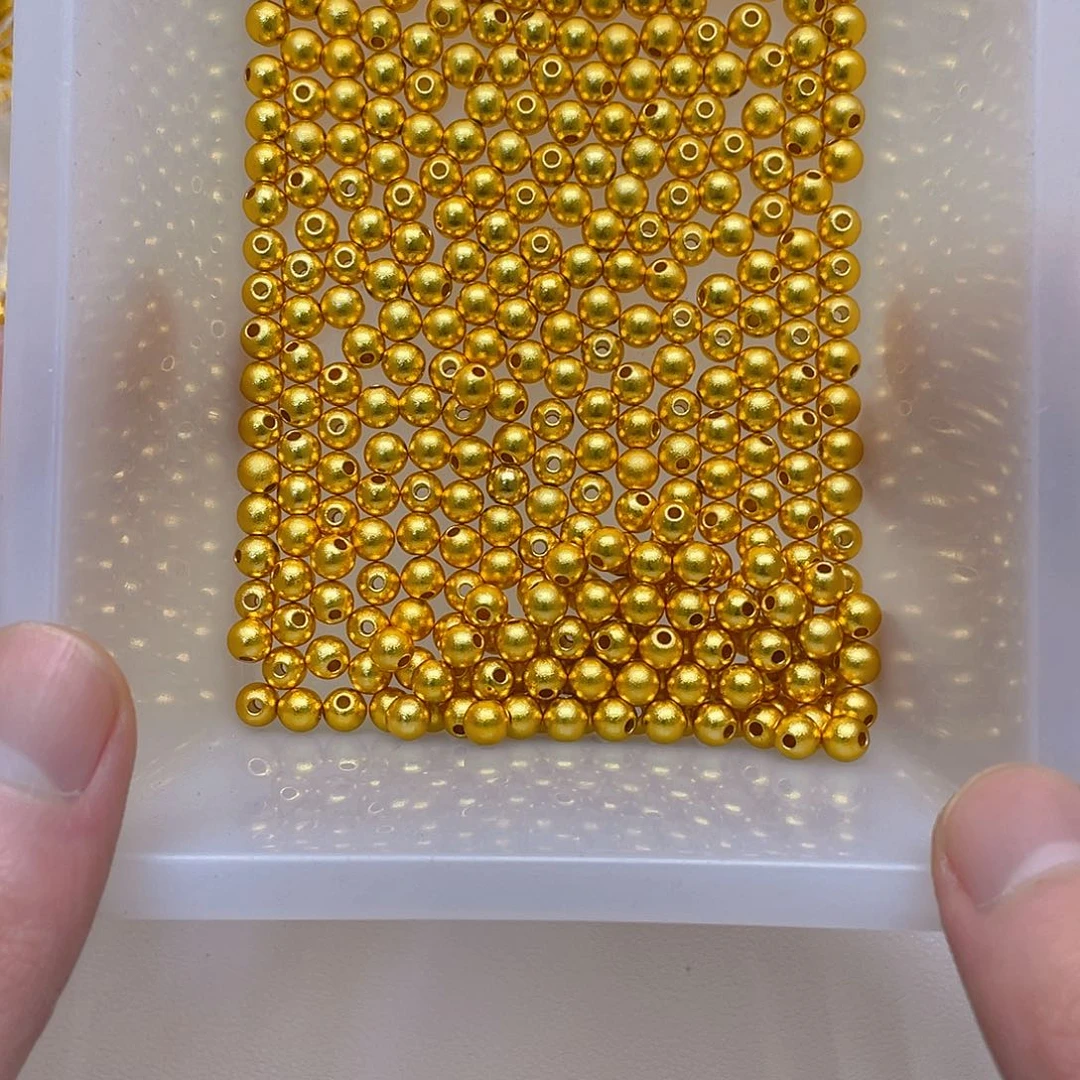 锆石铜合金高货古法珠6mm50颗