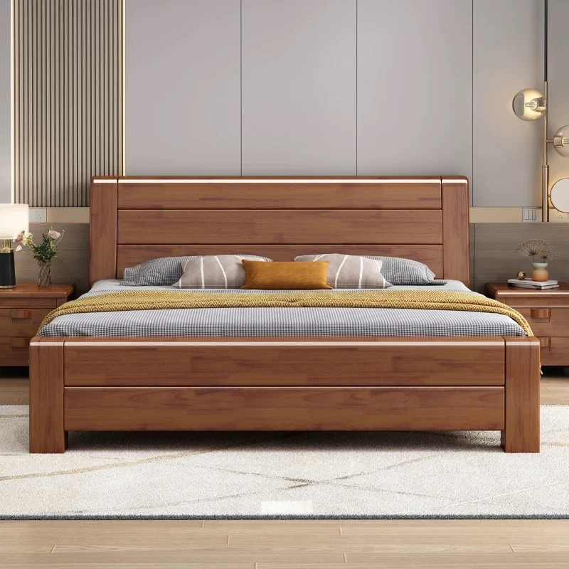 新中式榫卯全实木床1.8米双人主卧室现代简约气压储物经济型大床