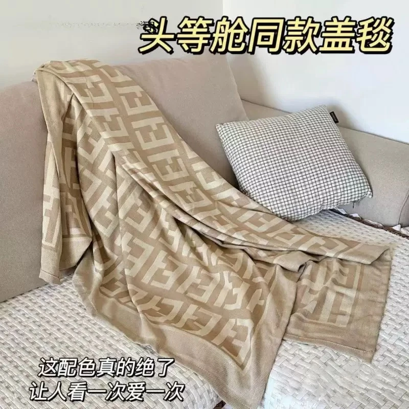 航空飞机头等舱毯抗磨空调午睡毯简约休闲毯