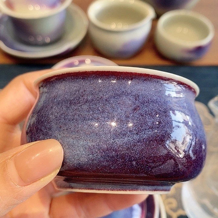 摆件闲**致纯手工两才盖碗