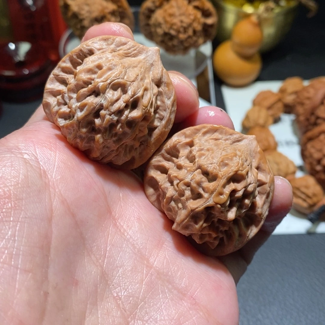 文玩核桃把件野生帽子36+全品白茬0901