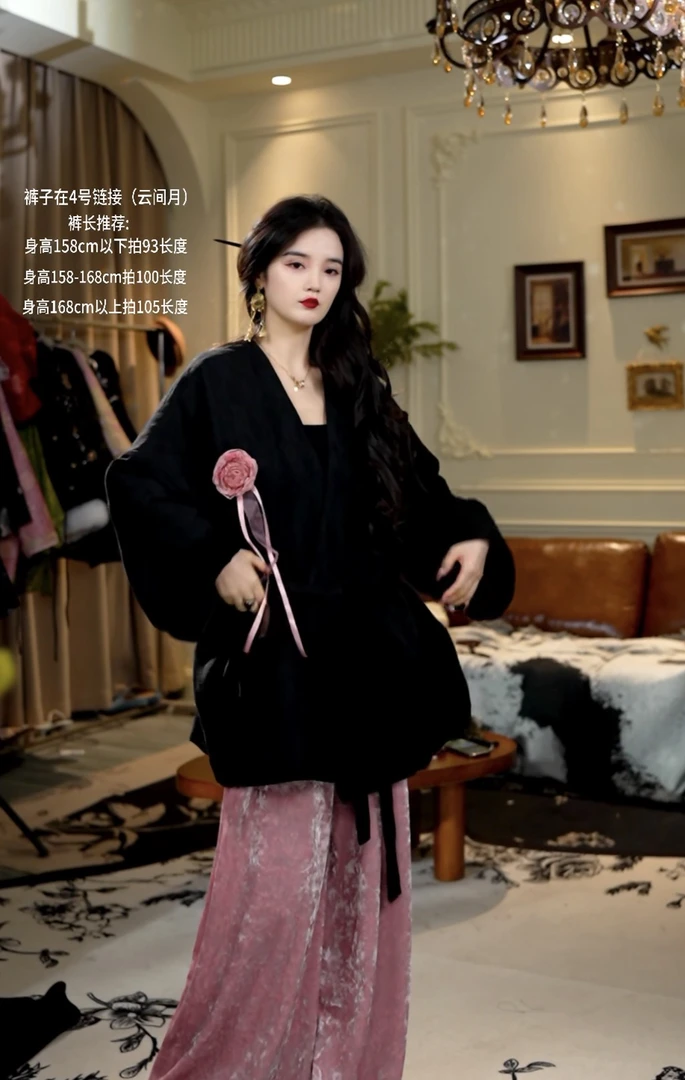 月畔湾【追霜华】新中式冬季重工加厚棉外套盘扣棉服