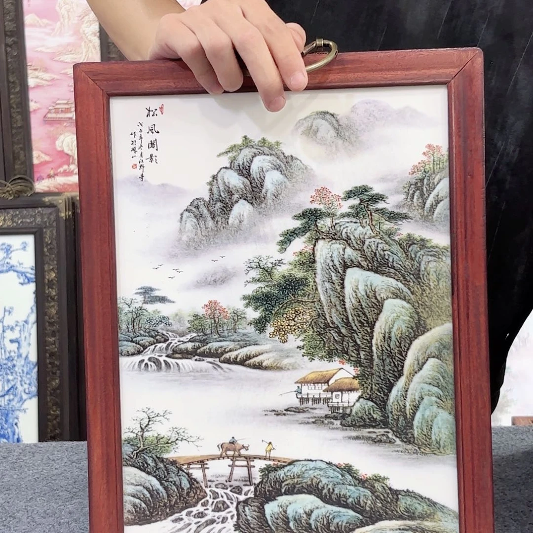 摆件景德镇瓷板画