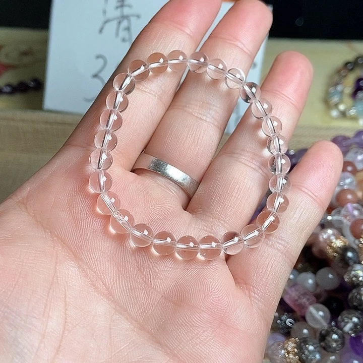 水晶手链未镶嵌平**福水晶