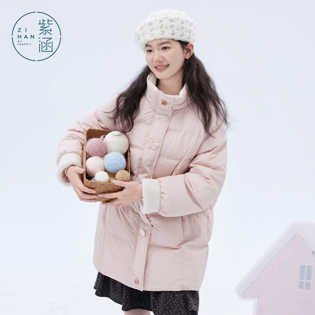紫涵2025新款羽绒服女显瘦修身羽绒服Z5Z10ZS435