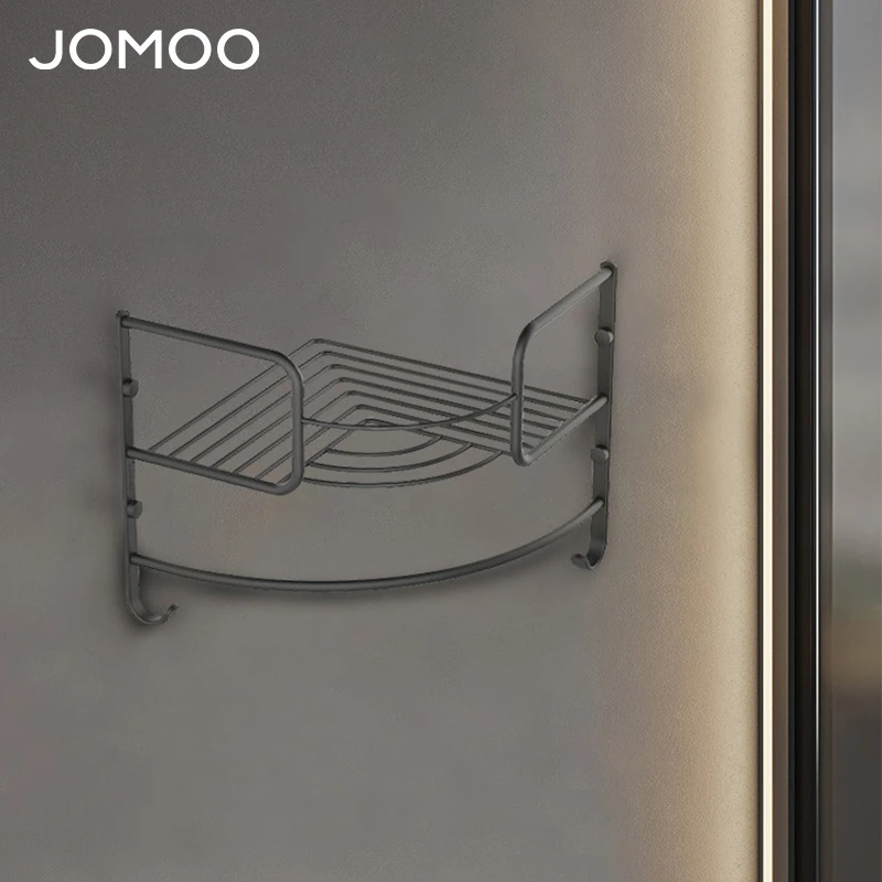 JOMOO/九牧【买淋浴房+9.9换购】浴室置物架铜合金加厚三角篮937114