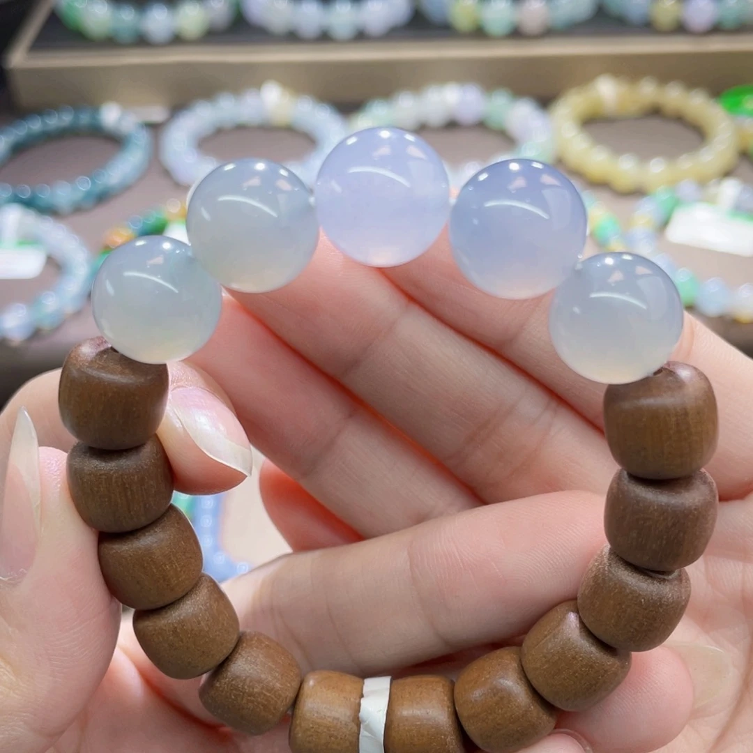 未镶嵌手链翡翠玻璃珠小灯泡