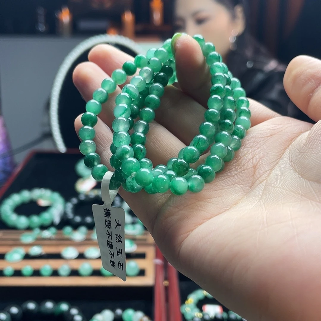 石英质玉（非洲翠）未镶嵌手串