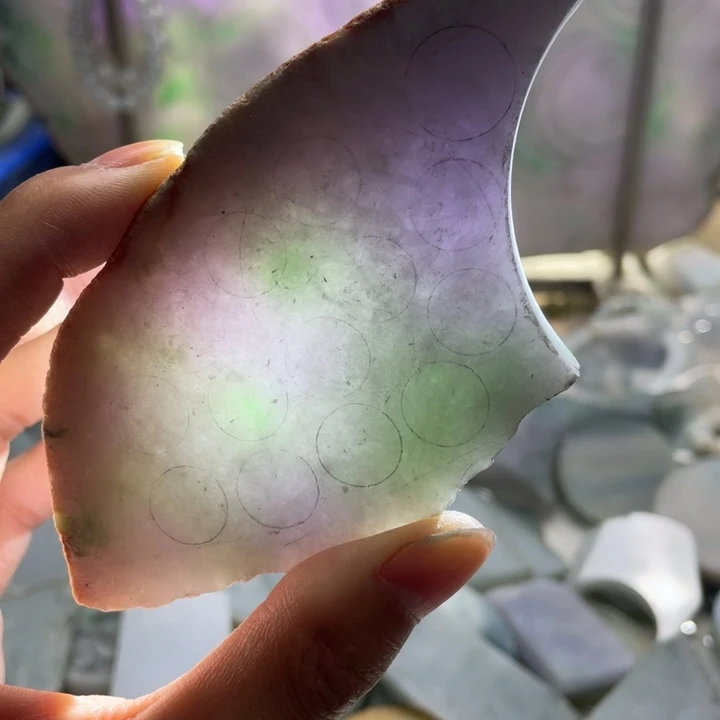 翡翠未镶嵌挂件K缅甸天然翡翠片料