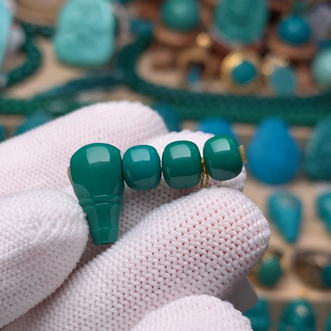 未镶嵌绿松石珠宝奇石6.8mm