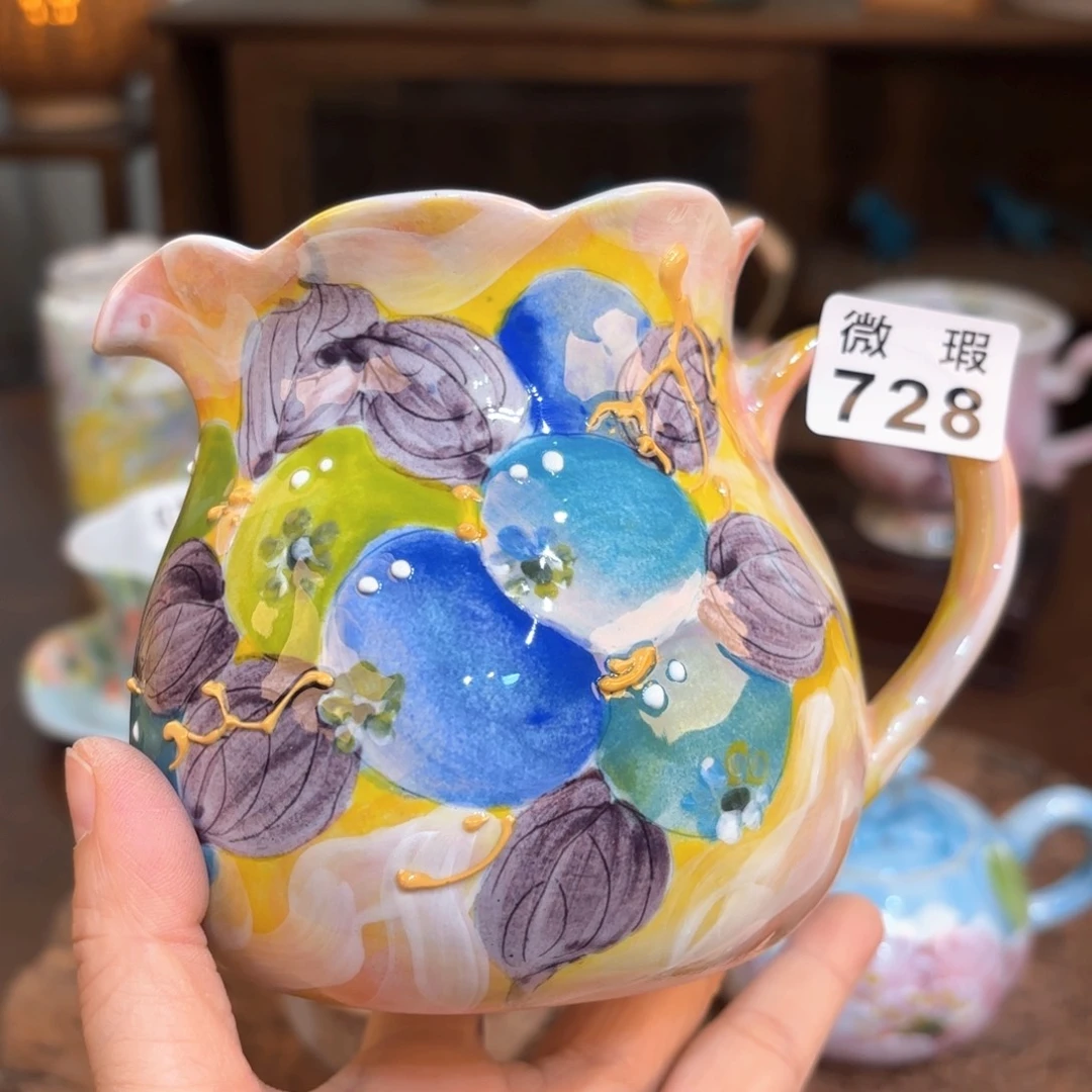 景德镇手绘高温釉下彩陶瓷茶具