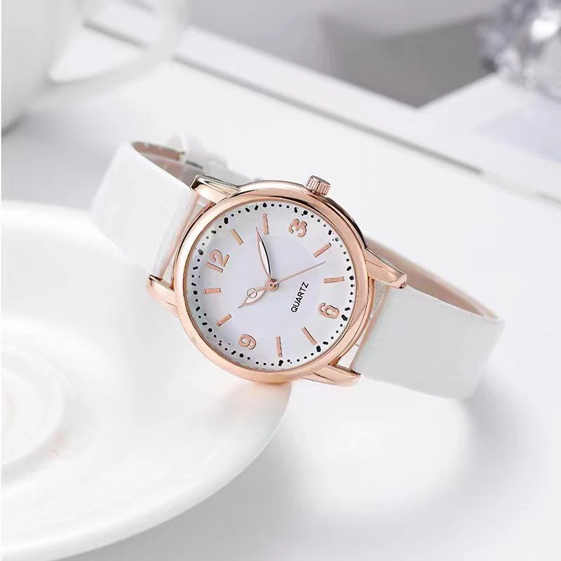 气质菱形表盘白色百搭女士时尚石英表