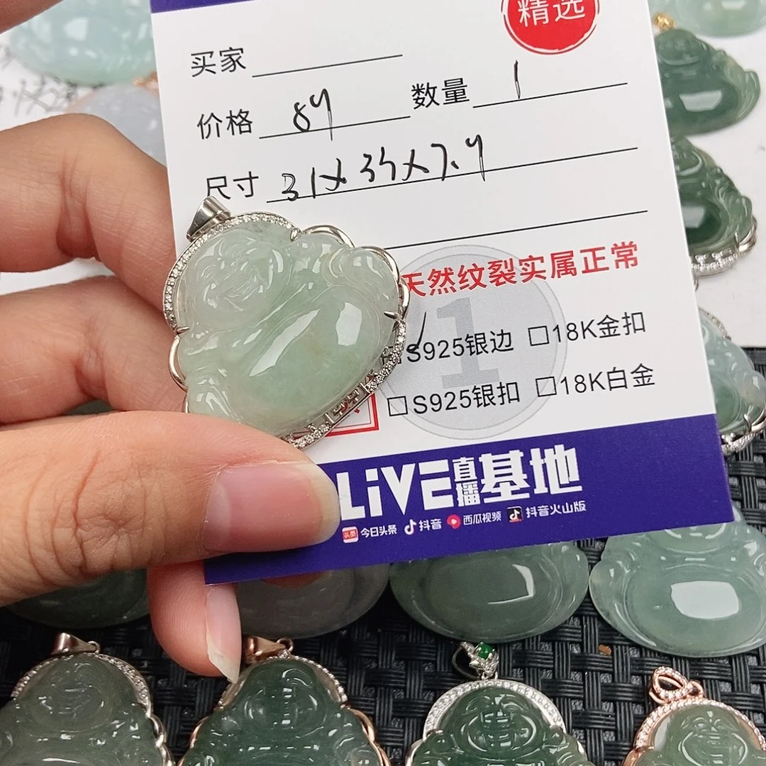 翡翠银S925镶嵌颈饰