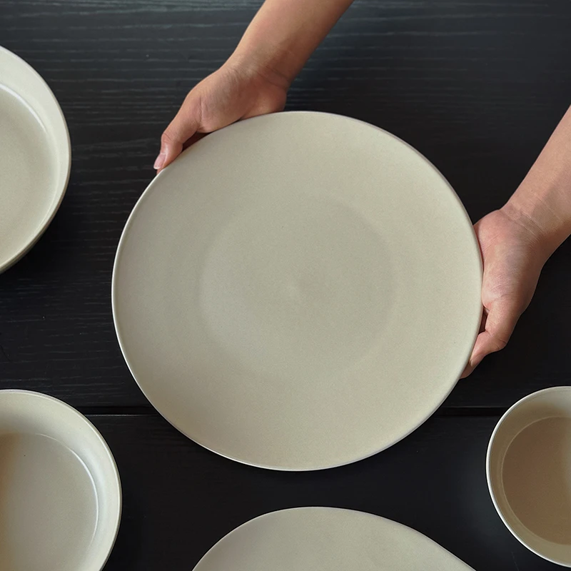 【瑕疵】Camus say 11英寸翁布里亚大圆盘-米白色 28.3×2cm