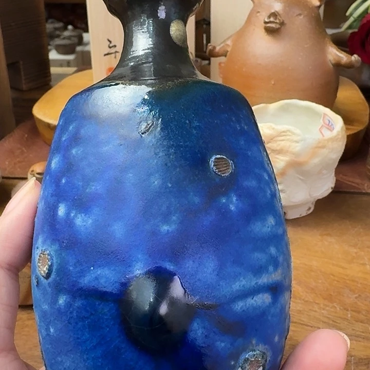 马场隆志备前烧苍蓝窑变德利福利一口价