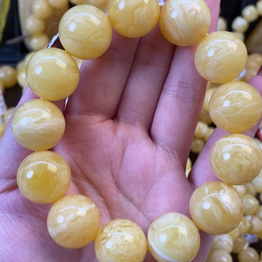 蜜蜡裸石未镶嵌虎皮妖花18