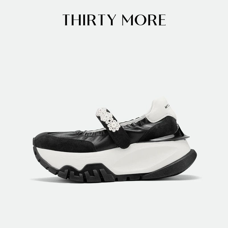 【缪系穿搭】Thirty More复古玛丽珍鞋女2025夏季新款厚底休闲鞋