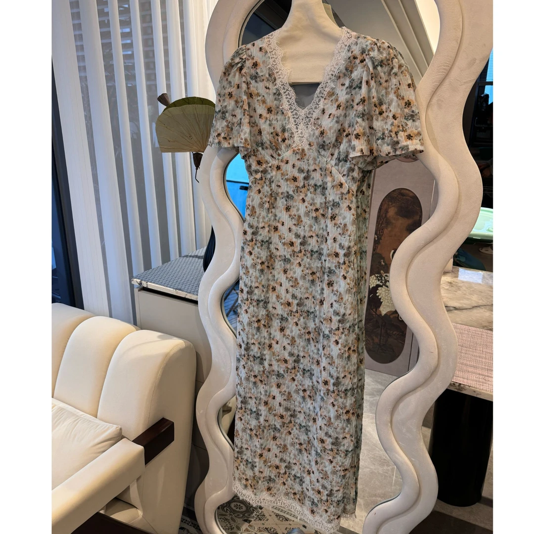 【古古】【瘦瘦裙2代】超美花色显瘦包容好夏季碎花女装连衣裙G24122