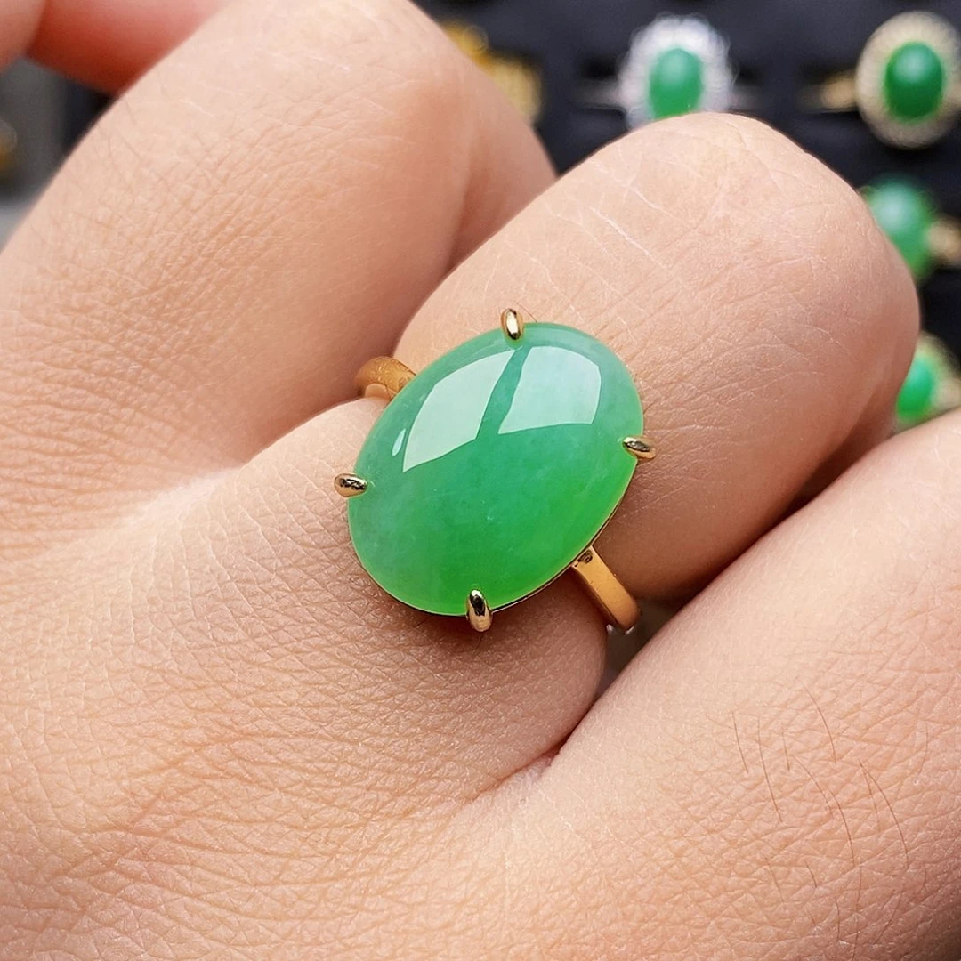 银S925镶嵌戒指翡翠2253