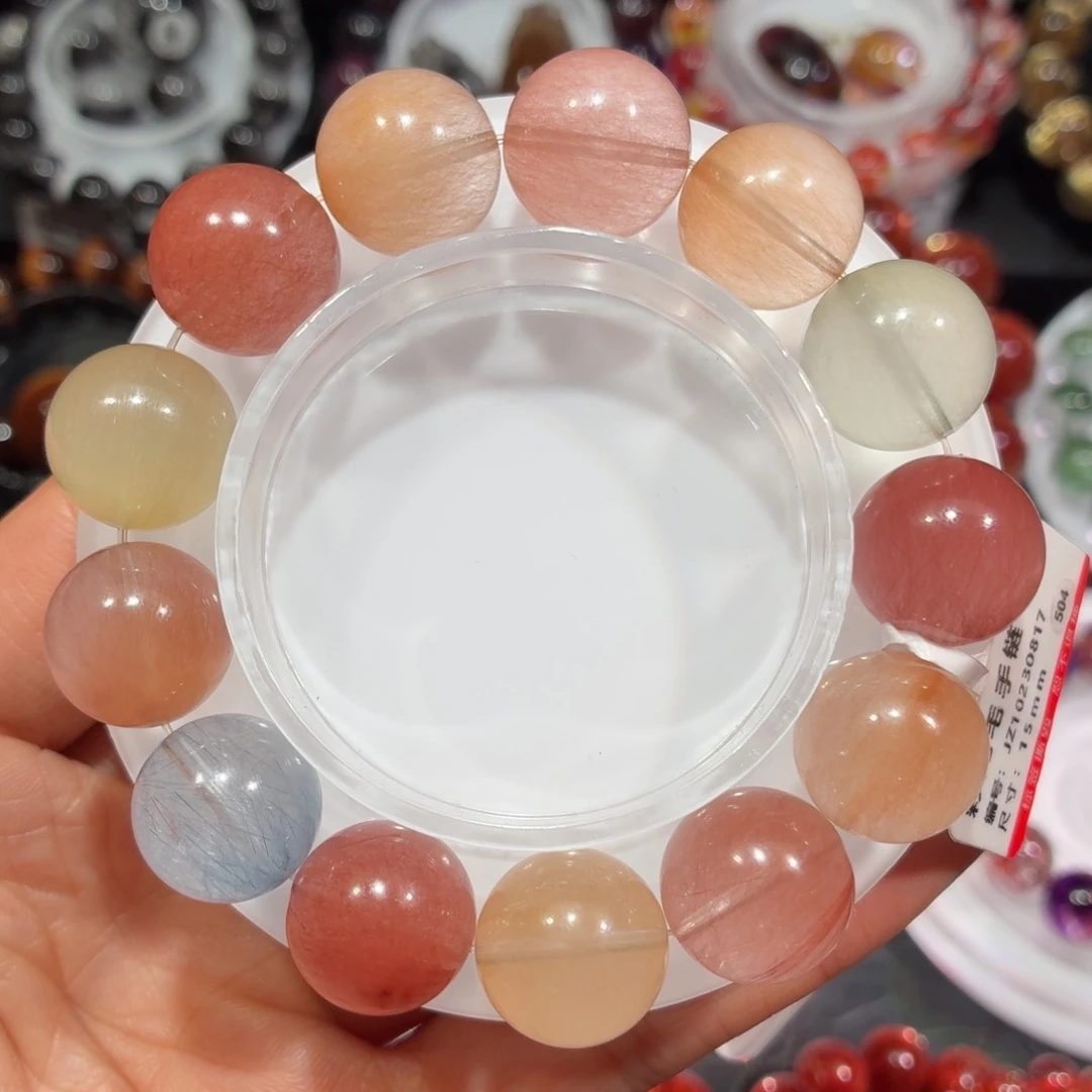 水晶未镶嵌手链彩兔毛15