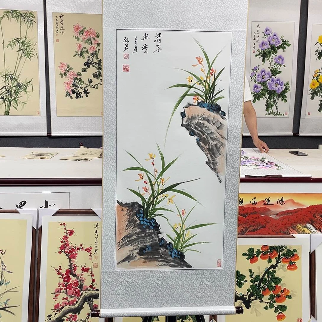 国画手绘手写作品