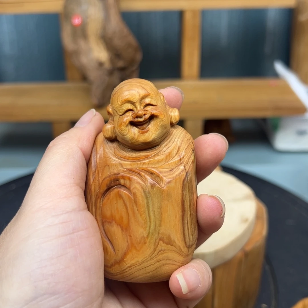 木活**下崖柏木摆件手把件
