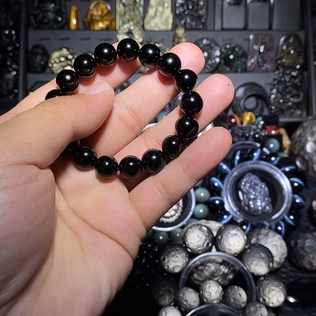 小***娣黑曜岩未镶嵌手链