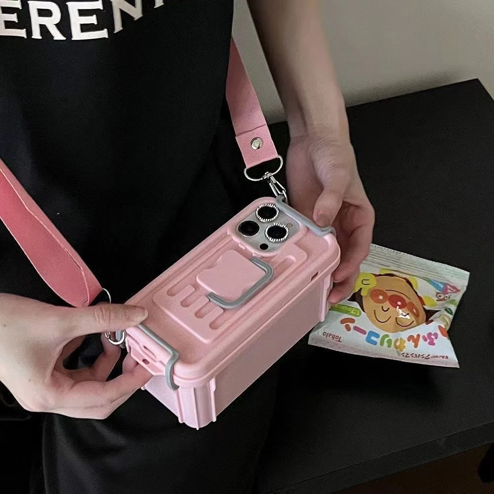 ins风收纳盒手机壳适用苹果15promax新款小米14vivo华为p70舒心女